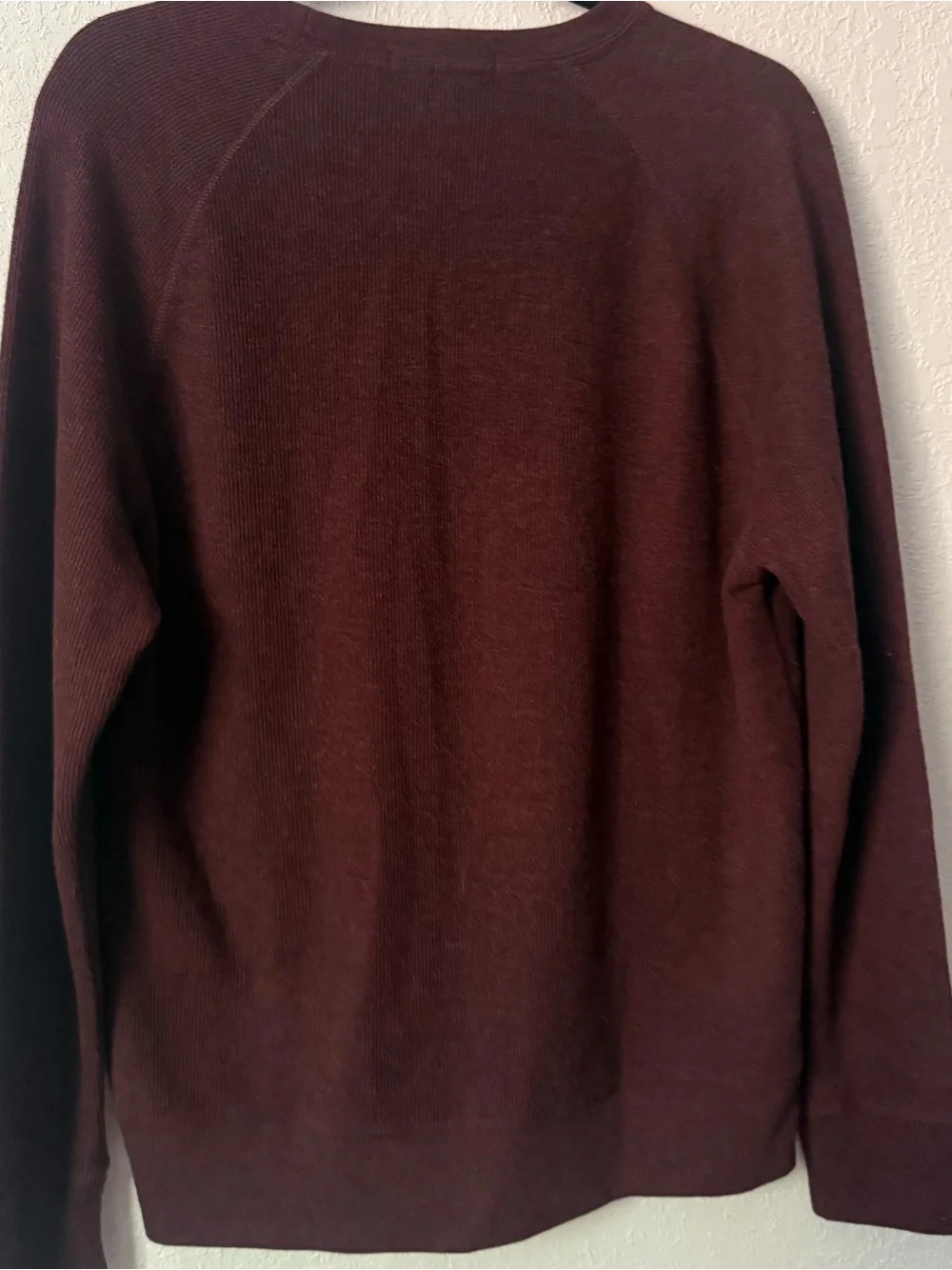 Banana Republic Men's Maroon Crewneck Sweater Cotton Blend